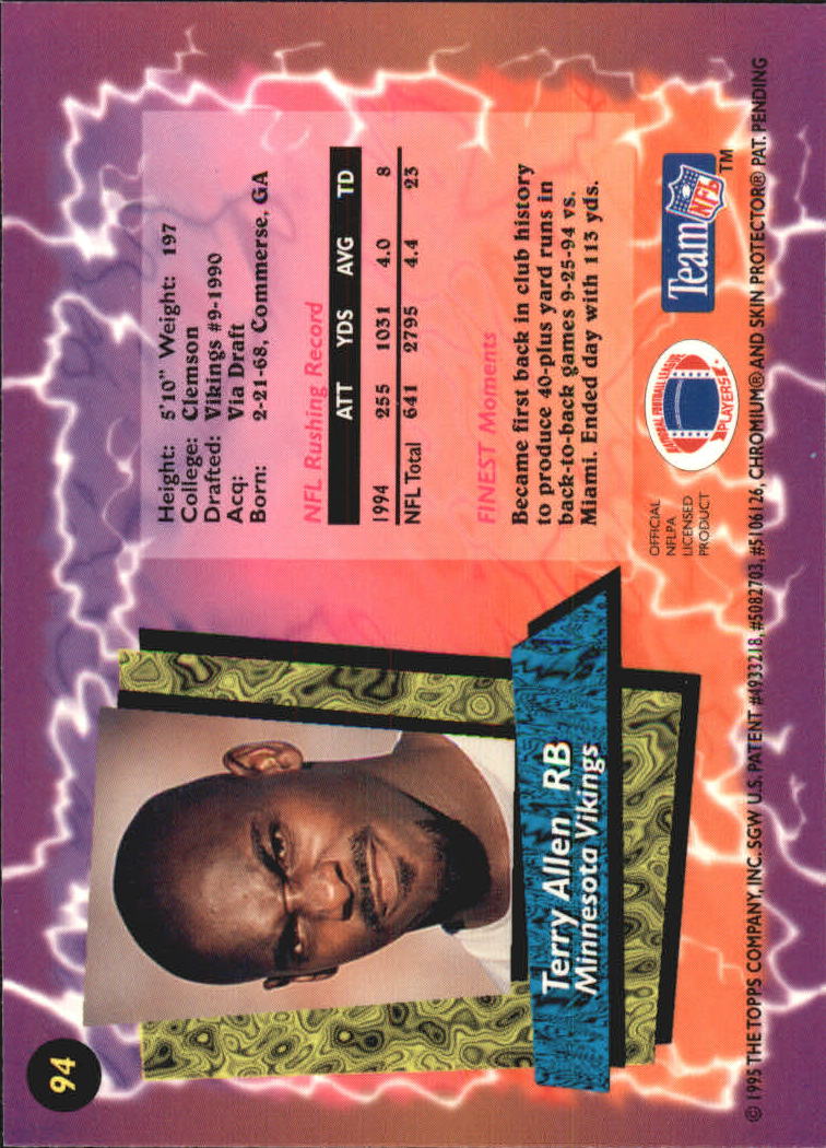 B1941- 1995 Finest Football Card #s 1-200 +Rookies -You Pick- 15+ FREE US SHIP - Picture 159 of 345