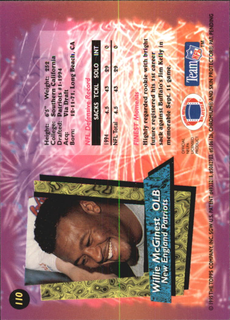 B1941- 1995 Finest Football Card #s 1-200 +Rookies -You Pick- 15+ FREE US SHIP - Picture 187 of 345