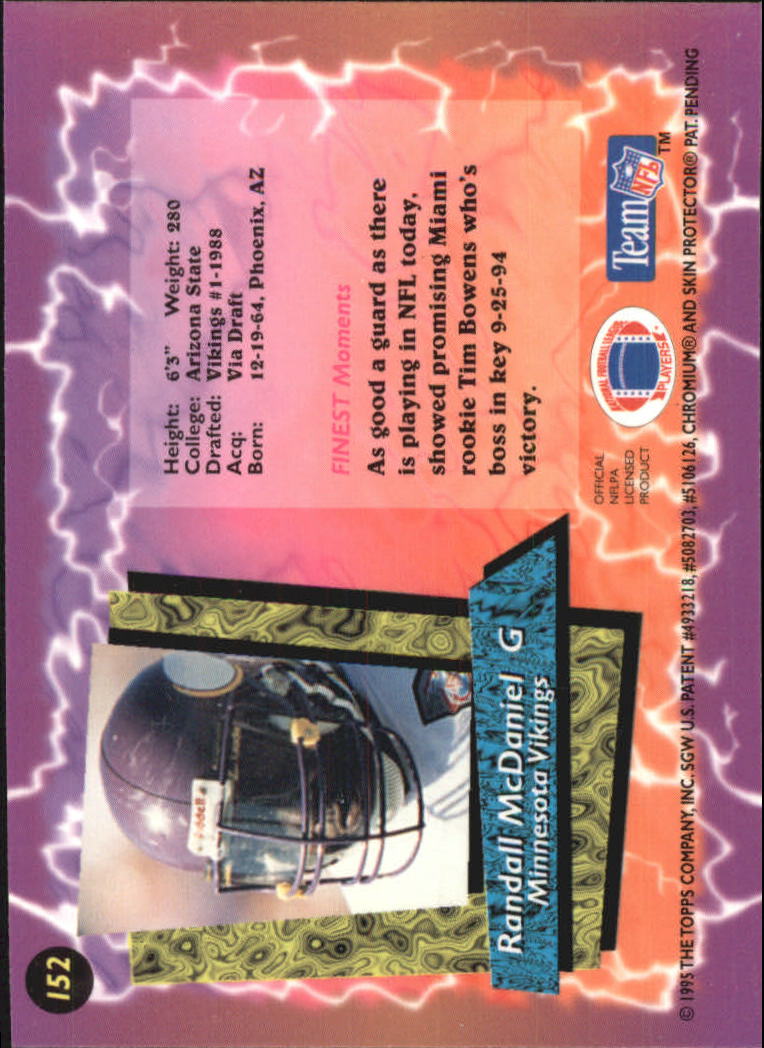 B1941- 1995 Finest Football Card #s 1-200 +Rookies -You Pick- 15+ FREE US SHIP - Picture 260 of 345