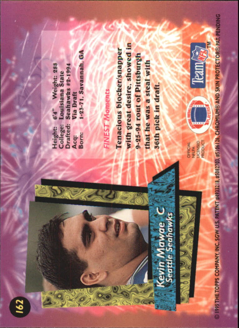 B1941- 1995 Finest Football Card #s 1-200 +Rookies -You Pick- 15+ FREE US SHIP - Picture 276 of 345