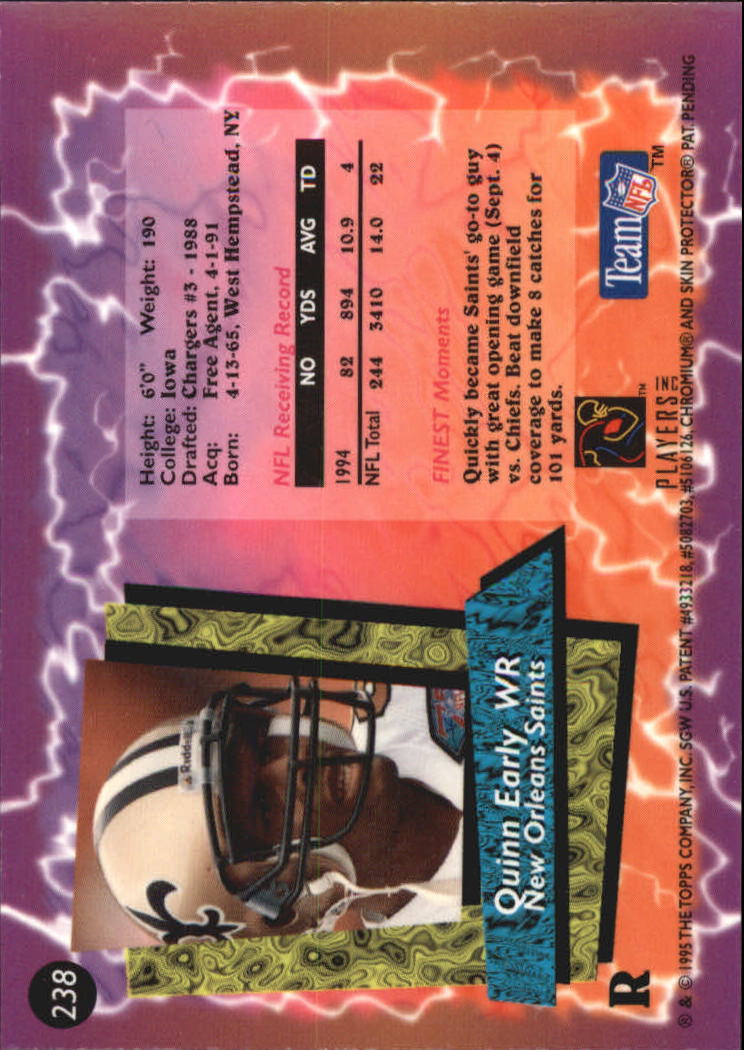 1995 Finest #238 Quinn Early back image