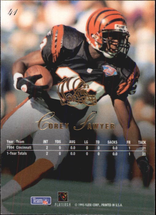 1995 Flair #41 Corey Sawyer back image