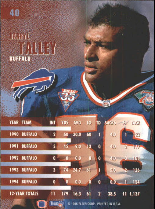 1995 Fleer #40 Darryl Talley back image