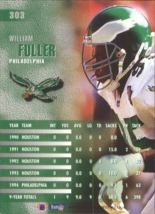 1995 Fleer #303 William Fuller back image