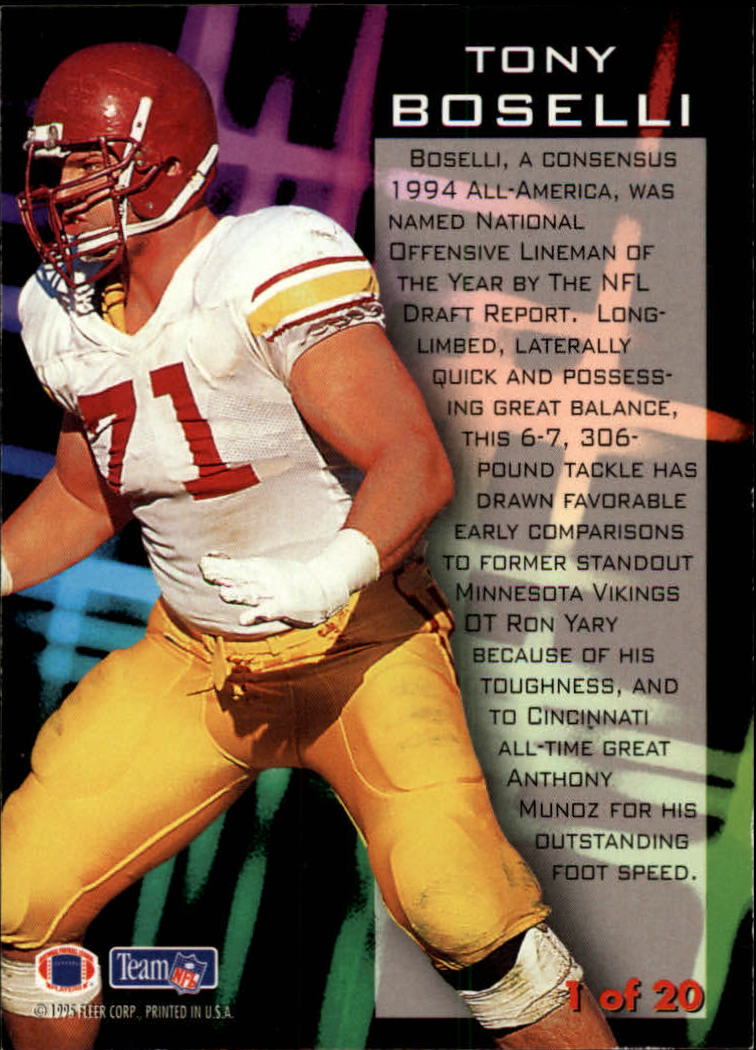 1995 Fleer Football "Insert" Cards