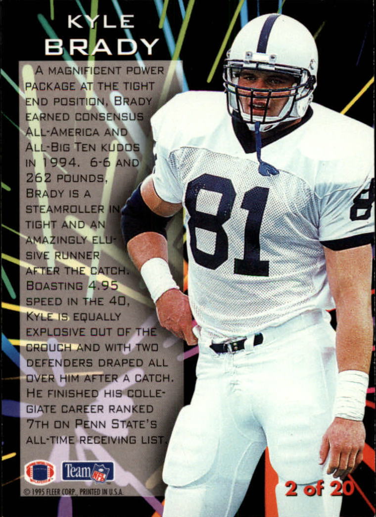 1995 Fleer Football "Insert" Cards