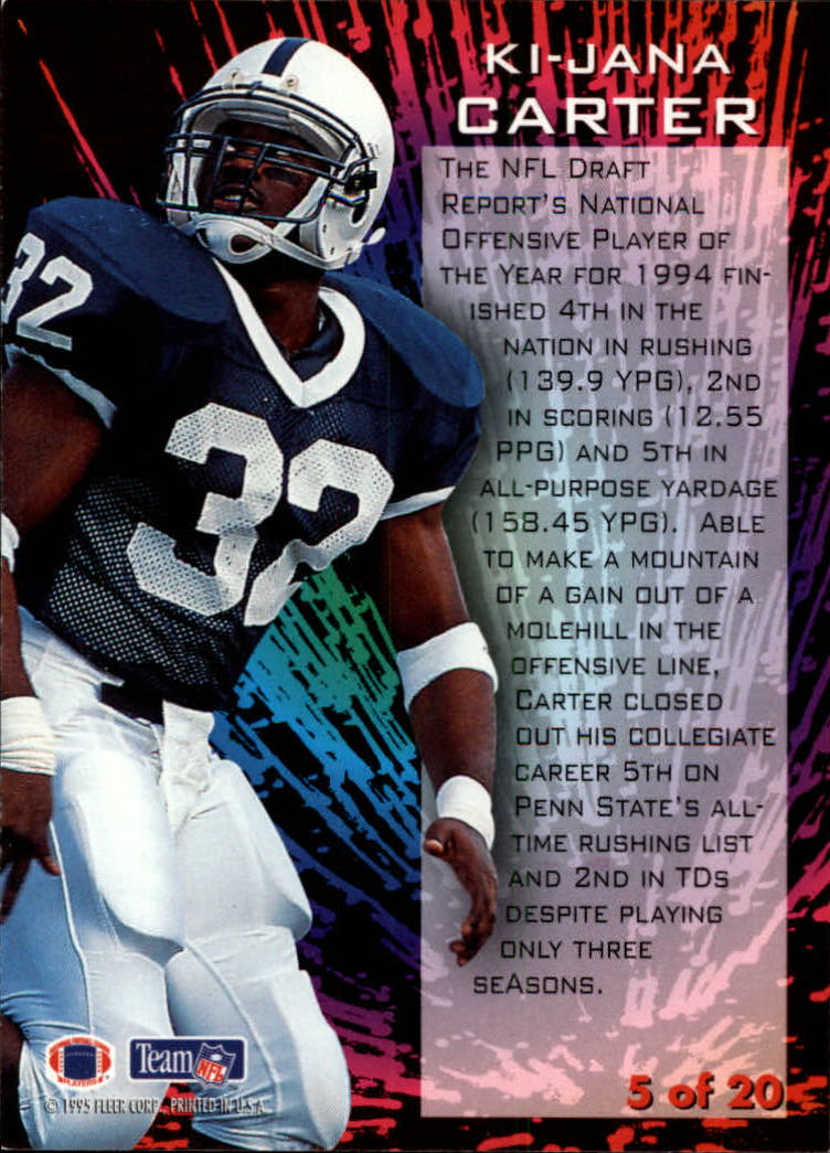 1995 Fleer Football "Insert" Cards