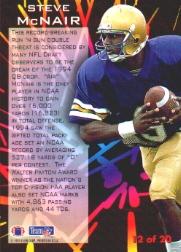 1995 Fleer Prospects #12 Steve McNair back image