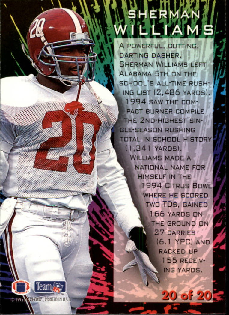 1995 Fleer Football "Insert" Cards