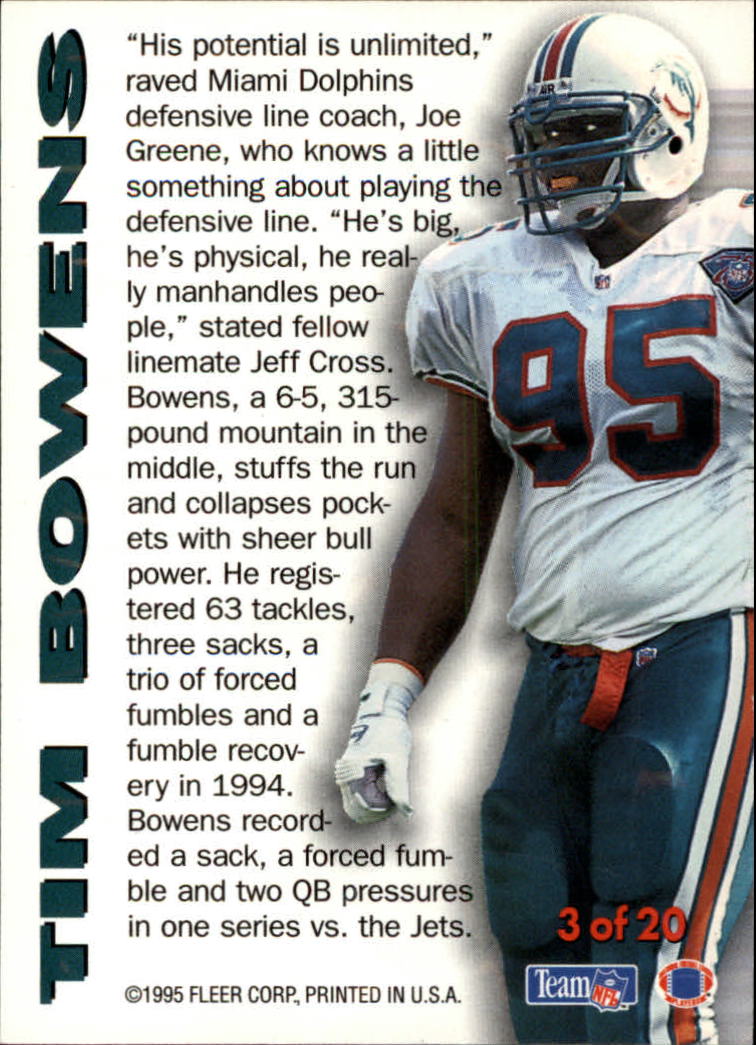 1995 Fleer Football Rookie Sensation Insert Singles - You Choose - Picture 5 of 27
