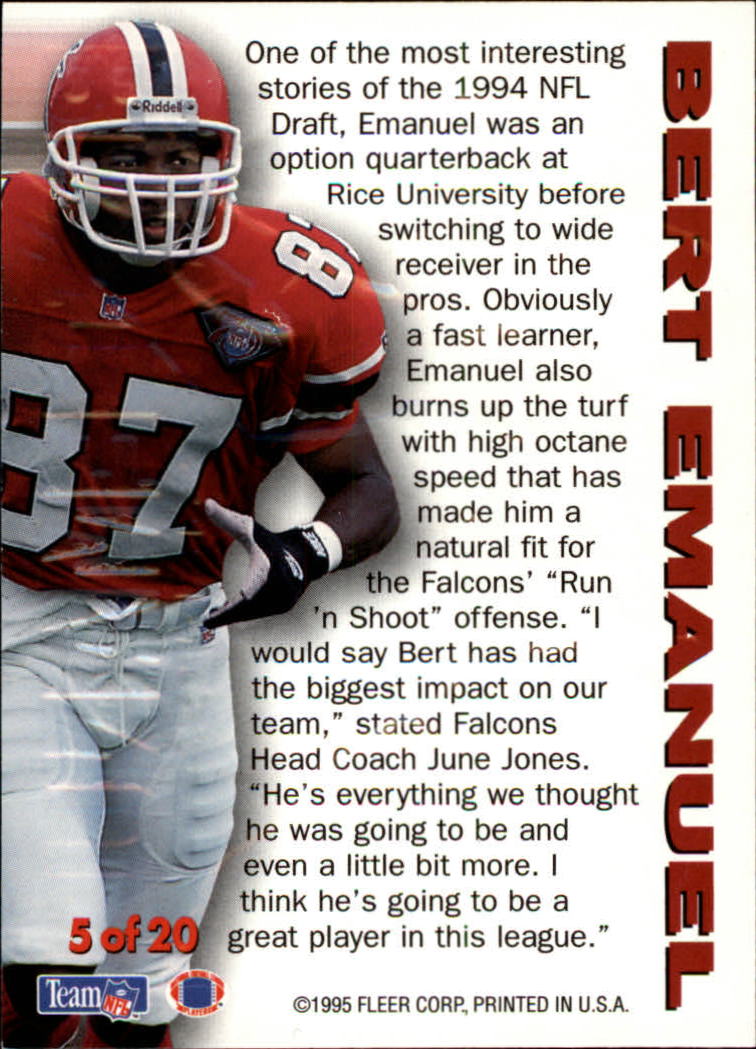 1995 Fleer Football Rookie Sensation Insert Singles - You Choose - Picture 9 of 27