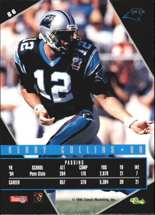 1995 Images Live #86 Kerry Collins back image