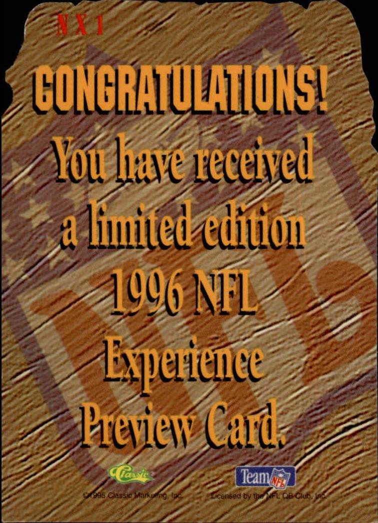 1995 Images Limited Sculpted Previews #NX1 Emmitt Smith back image