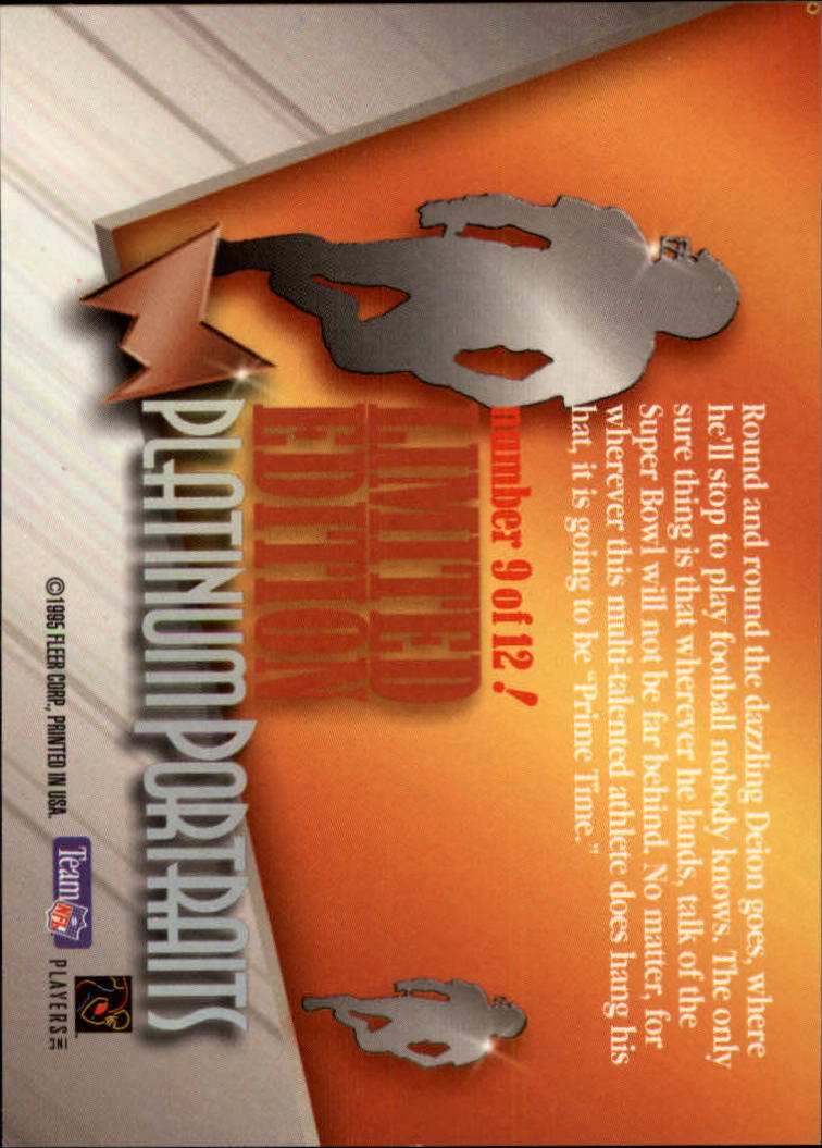 1995 Metal (Fleer) Football "Insert and Promo" Cards