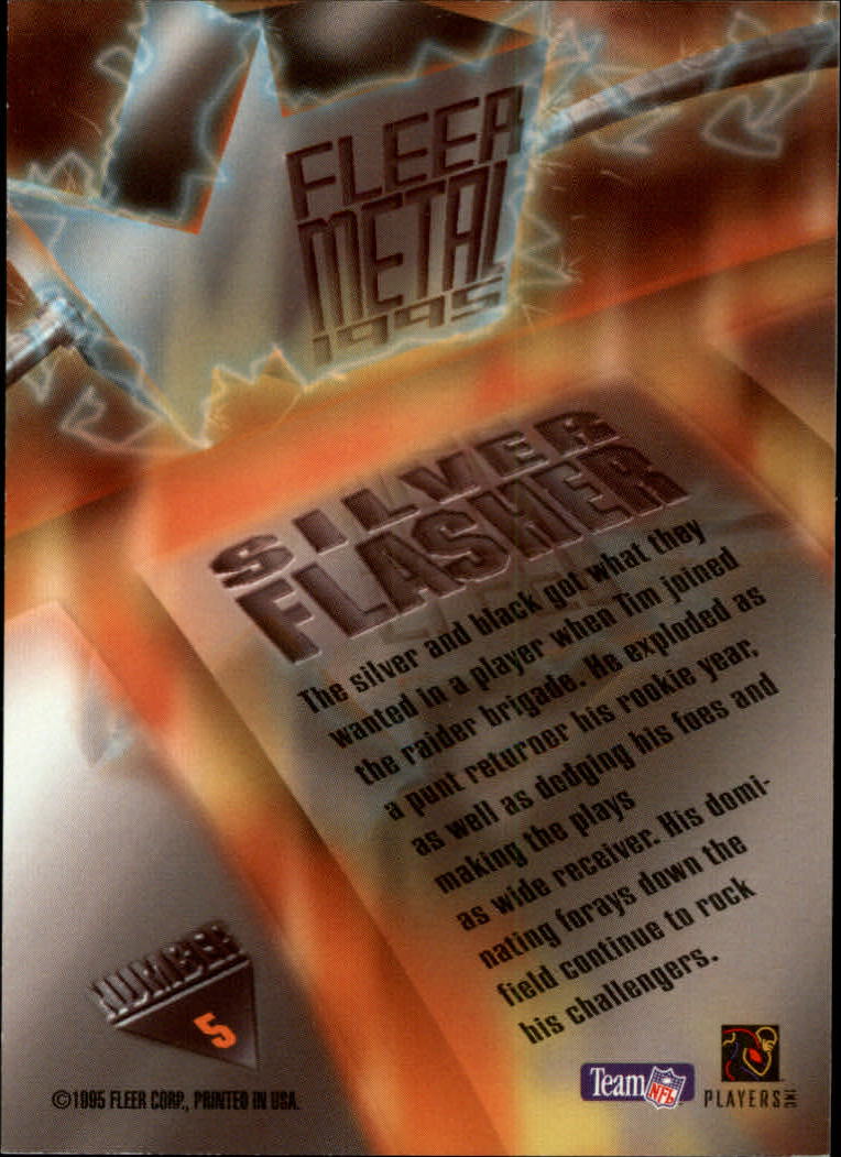 1995 Metal Silver Flashers #5 Tim Brown back image