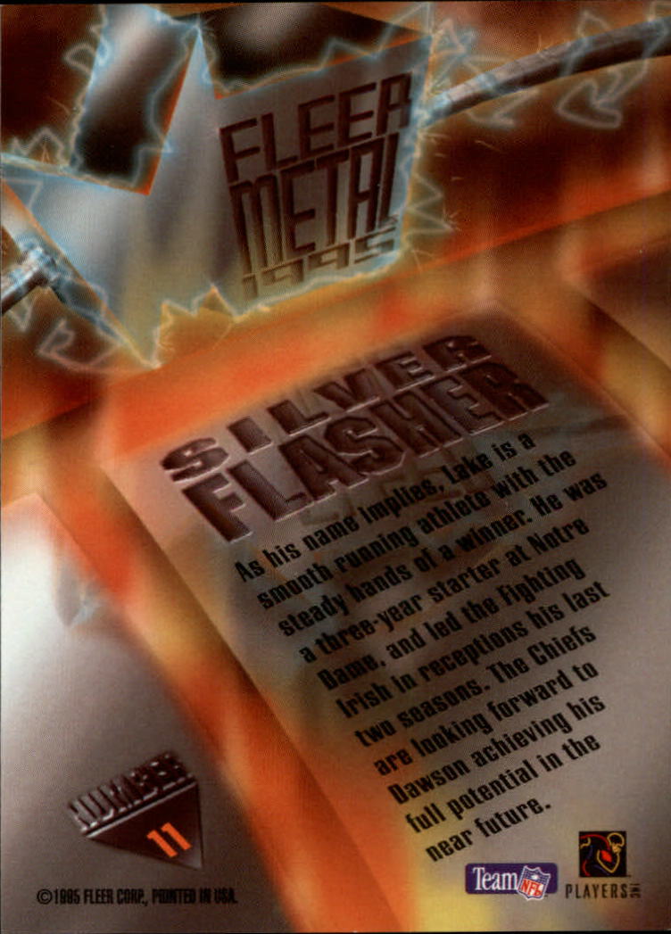 1995 Metal Silver Flashers #11 Lake Dawson back image