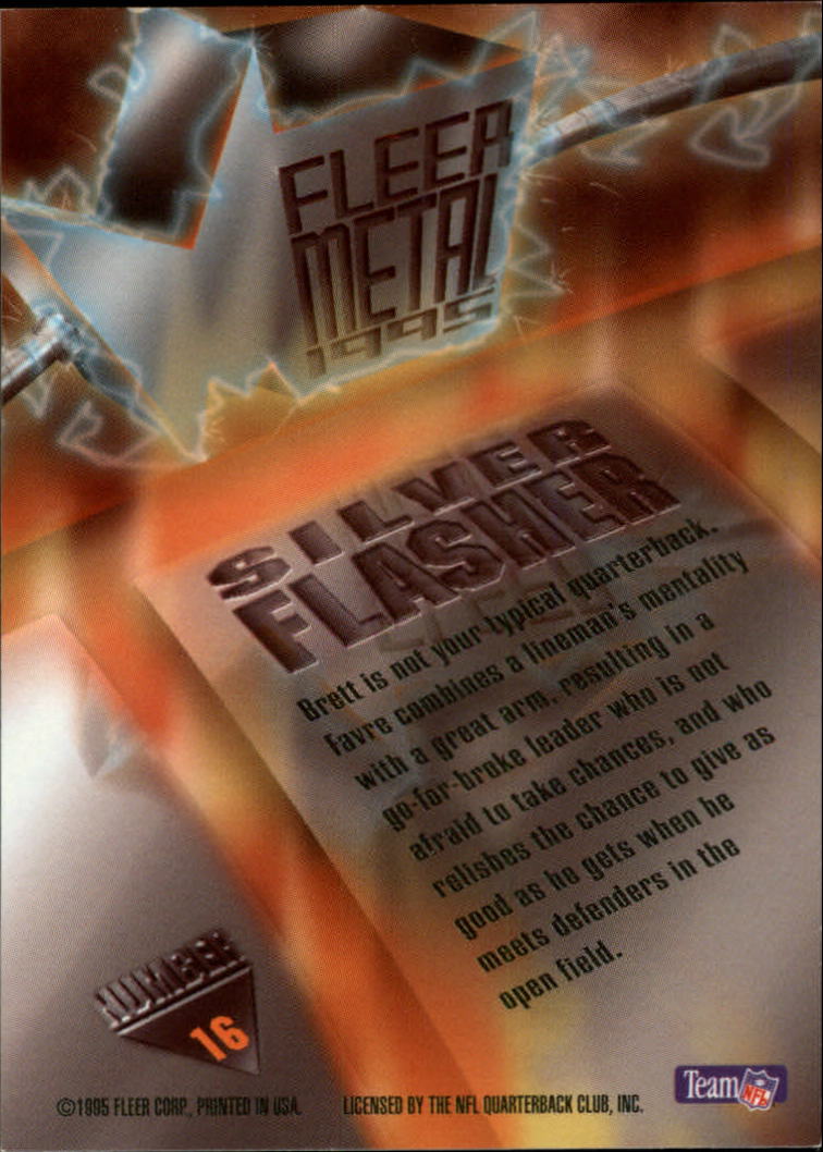 1995 Metal Silver Flashers #16 Brett Favre back image