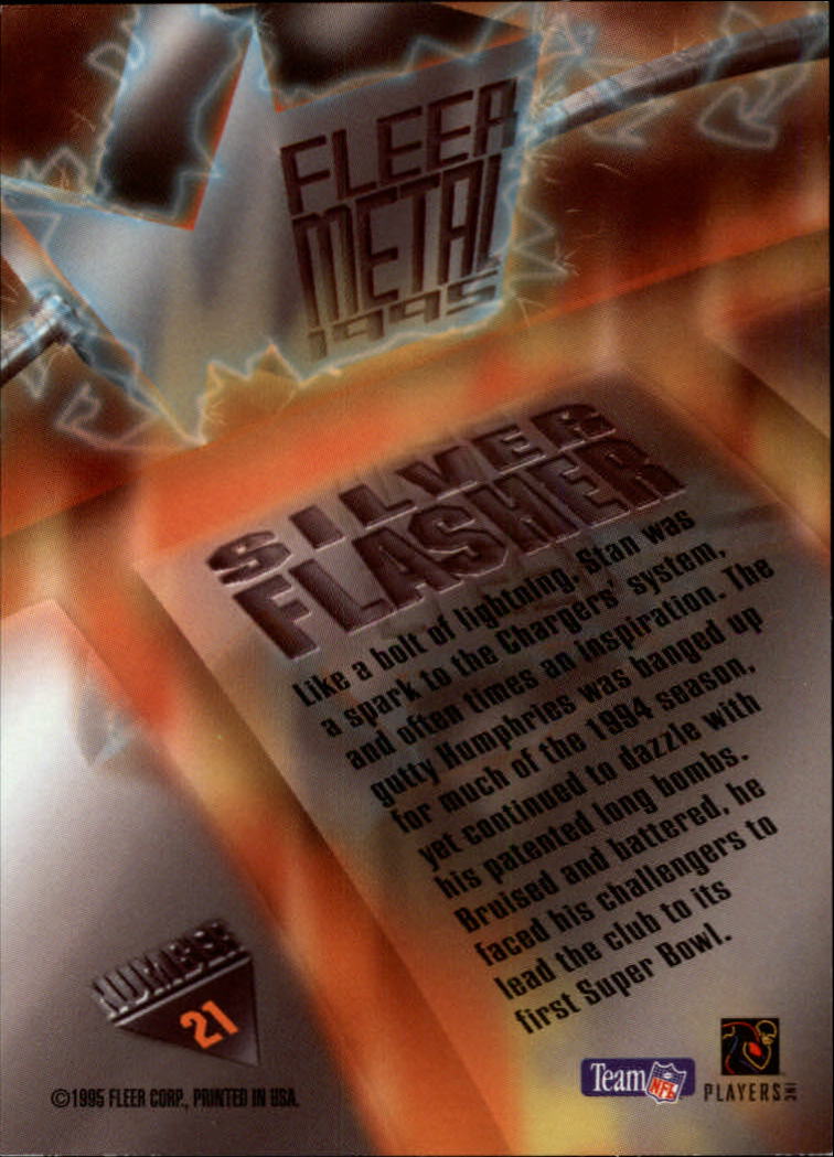 1995 Metal Silver Flashers #21 Stan Humphries back image