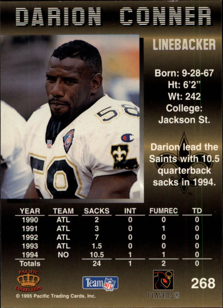 1995 Pacific #268 Darion Conner back image