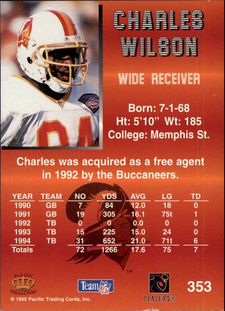 1995 Pacific #353 Charles Wilson back image