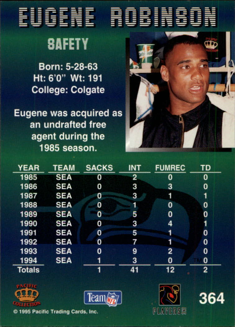 1995 Pacific #364 Eugene Robinson back image
