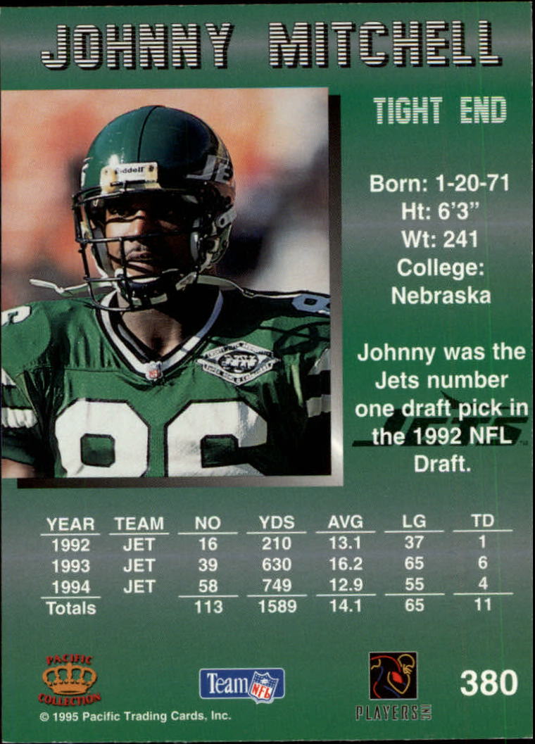 1995 Pacific #380 Johnny Mitchell back image