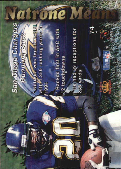 1995 Pacific Prisms #74 Natrone Means back image