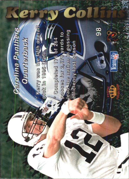 1995 Pacific Prisms #98 Kerry Collins RC back image
