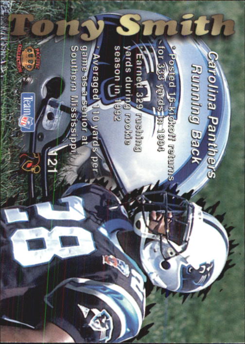 1995 Pacific Prisms #121 Tony Smith RB back image