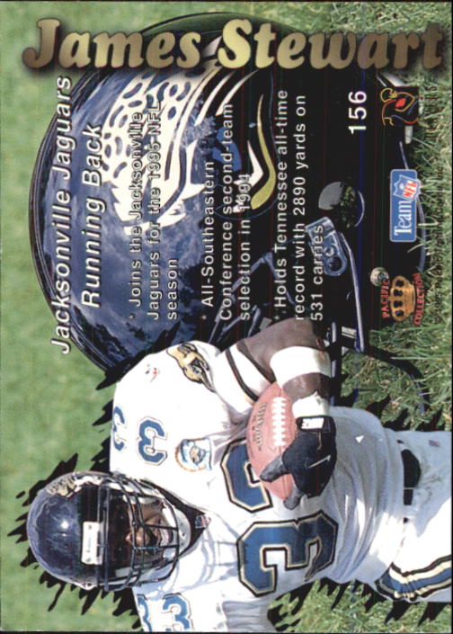 1995 Pacific Prisms #156 James O. Stewart RC back image