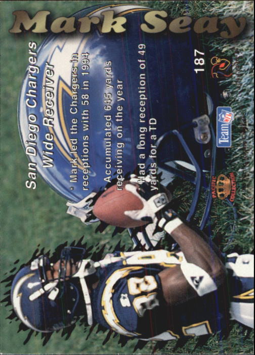 1995 Pacific Prisms #187 Mark Seay back image