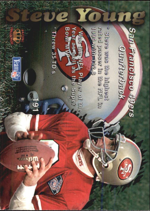1995 Pacific Prisms #191 Steve Young back image