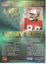 1995 Pacific Prisms Kings of the NFL #3 Jerry Rice back image