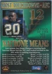 1995 Pacific Prisms Kings of the NFL #10 Marshall Faulk/Means back image