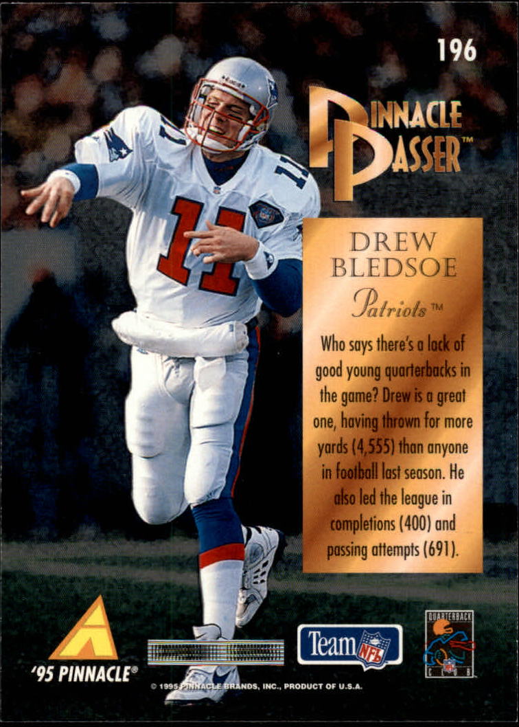 1995 Pinnacle #196 Drew Bledsoe PP back image