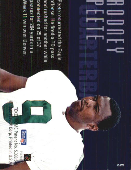 1995 Playoff Contenders #9 Rodney Peete back image