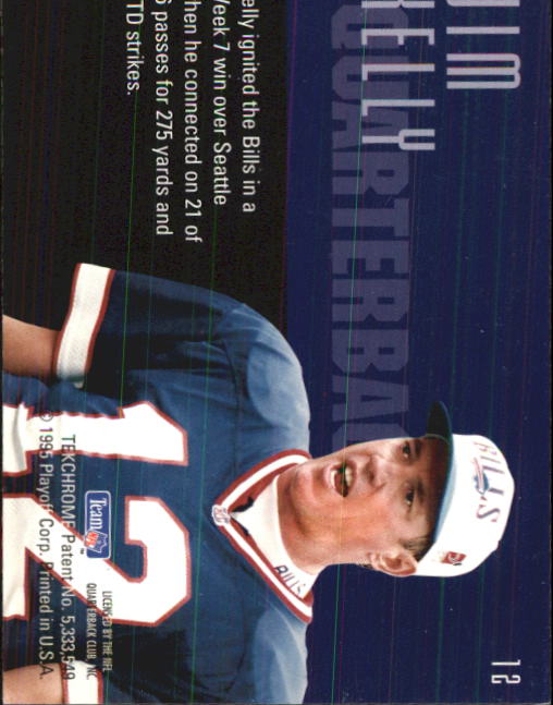 1995 Playoff Contenders #12 Jim Kelly back image