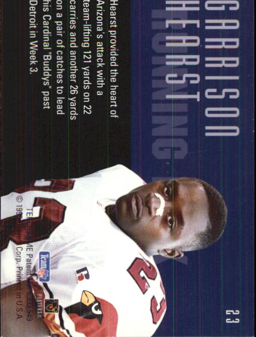 1995 Playoff Contenders #23 Garrison Hearst back image