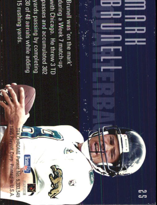 1995 Playoff Contenders #25 Mark Brunell back image