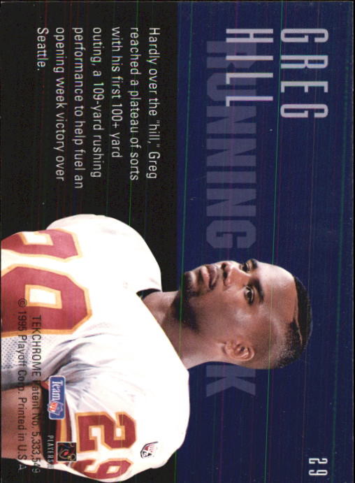 1995 Playoff Contenders #29 Greg Hill back image