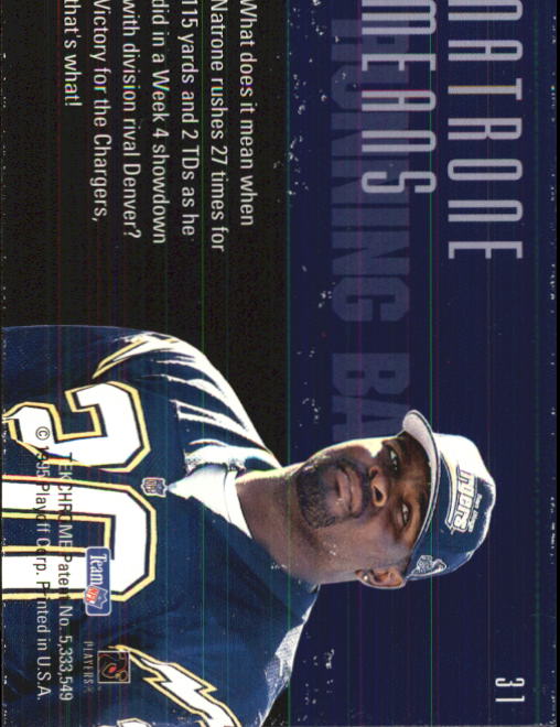 1995 Playoff Contenders #31 Natrone Means back image