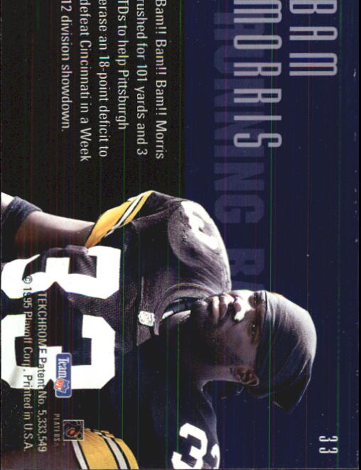 1995 Playoff Contenders #33 Byron Bam Morris back image