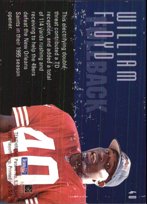 1995 Playoff Contenders #40 William Floyd back image