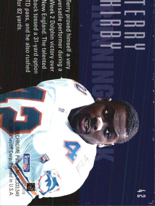 1995 Playoff Contenders #42 Terry Kirby back image