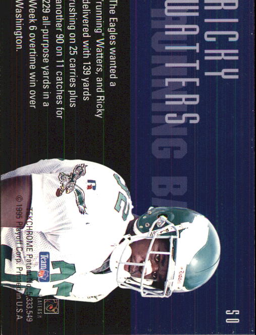 1995 Playoff Contenders #50 Ricky Watters back image