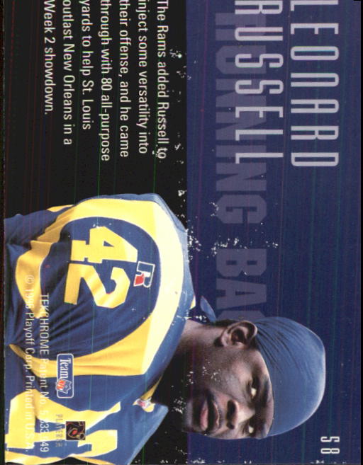 1995 Playoff Contenders #58 Leonard Russell back image