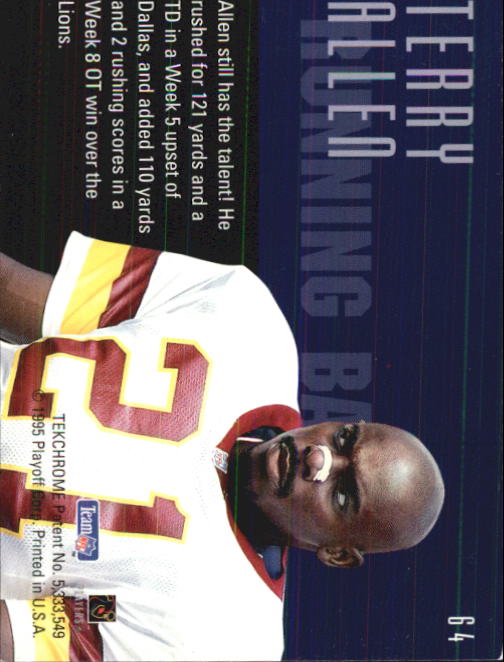 1995 Playoff Contenders #64 Terry Allen back image