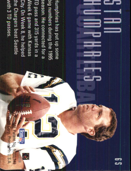 1995 Playoff Contenders #65 Stan Humphries back image