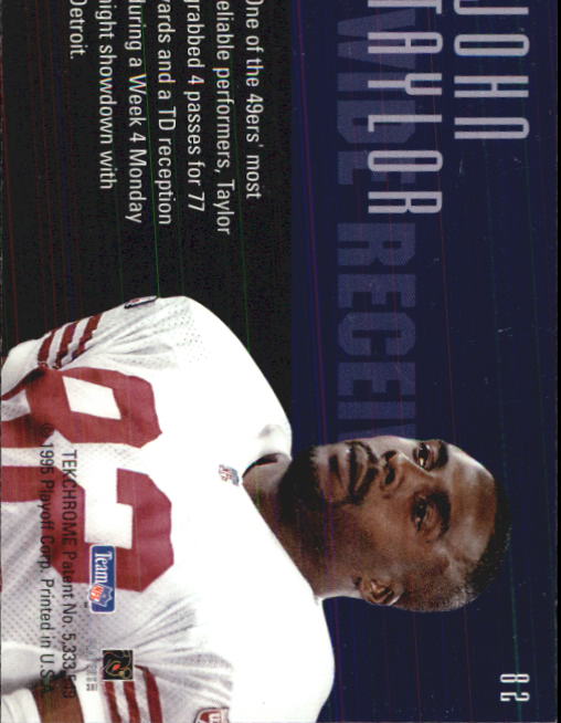 1995 Playoff Contenders #82 John Taylor back image