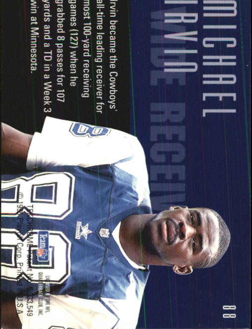 1995 Playoff Contenders #88 Michael Irvin back image